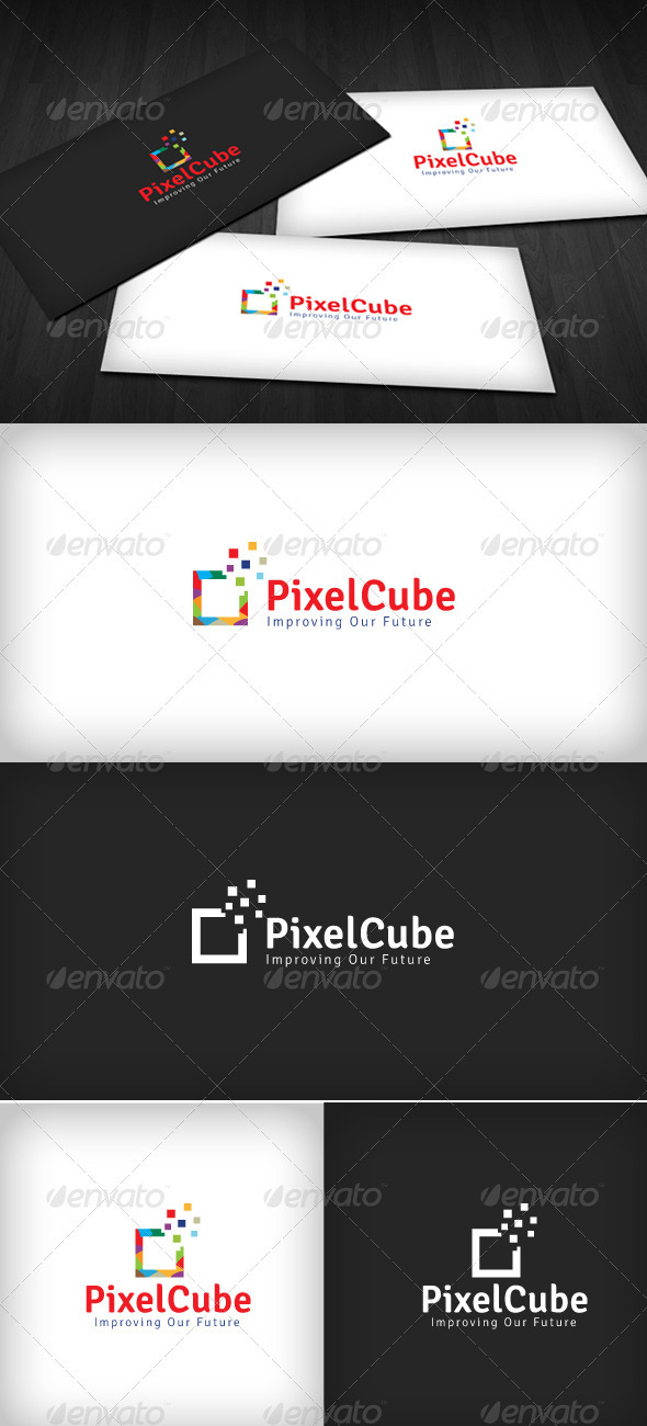 Pixel Cube Logo - Vector Abstract