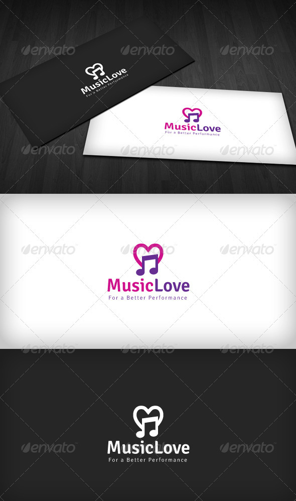 Music Love Logo - Symbols Logo Templates