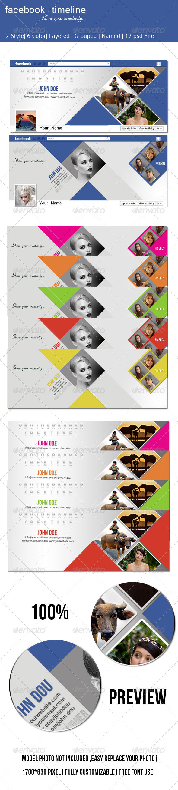 Facebook Timeline - Social Media Web Elements