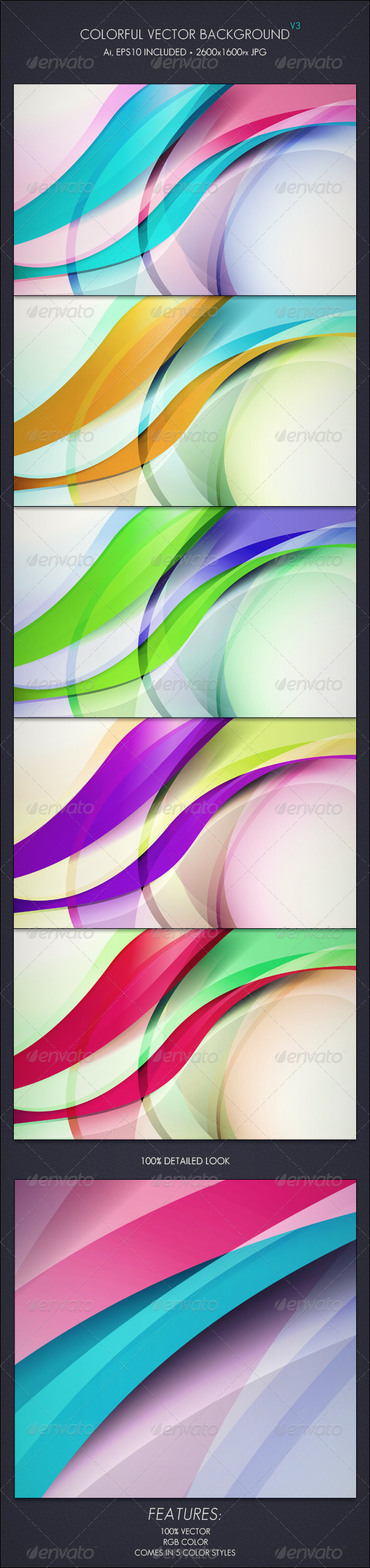 Colorful Vector Background V3 - Backgrounds Decorative
