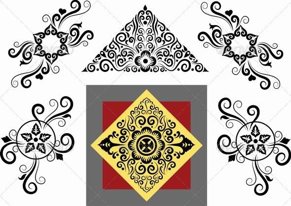 Floral patterns vector