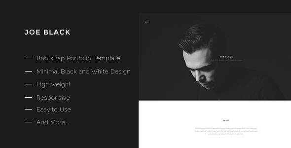 Joe Black-Bootstrap Portfolio - ThemeForest 19977177