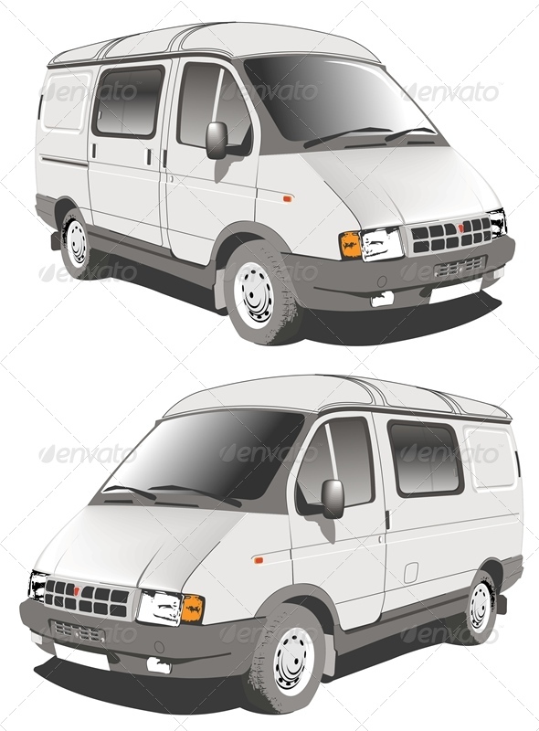 Vector Delivery Cargo Van - Man-made Objects Objects