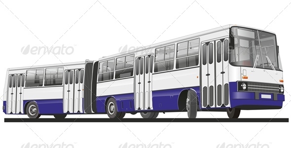 Vector Articulated Public Bus - Man-made Objects Objects