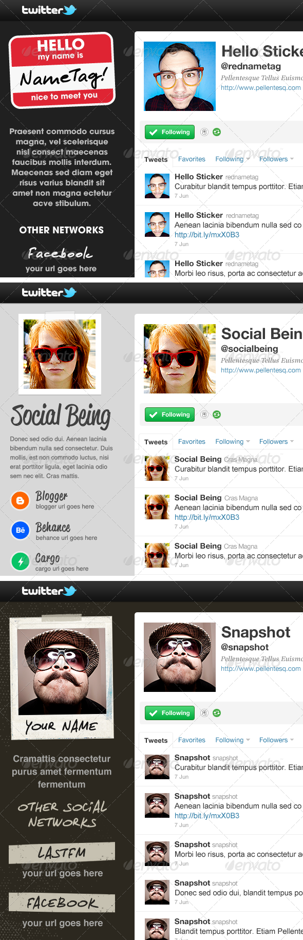 Twitter Background Bundle - Volume One - Twitter Social Media