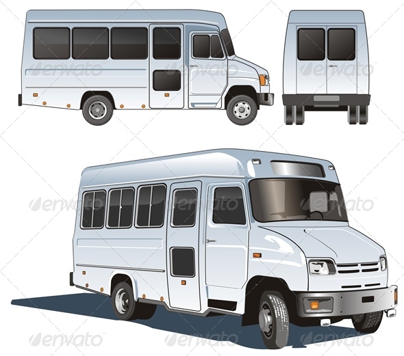 Vector Mini Bus - Man-made Objects Objects