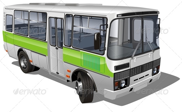 Vector Mini Bus - Man-made Objects Objects