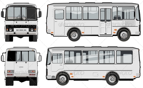 Vector Mini Bus - Man-made Objects Objects