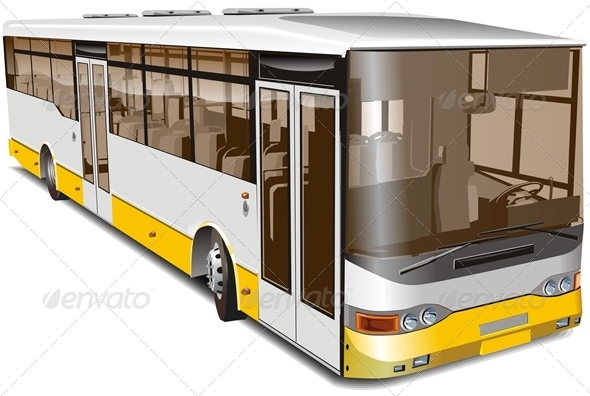 Vector Tourist Bus - Man-made Objects Objects