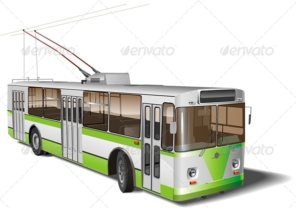 Vector Trolleybus - Man-made Objects Objects