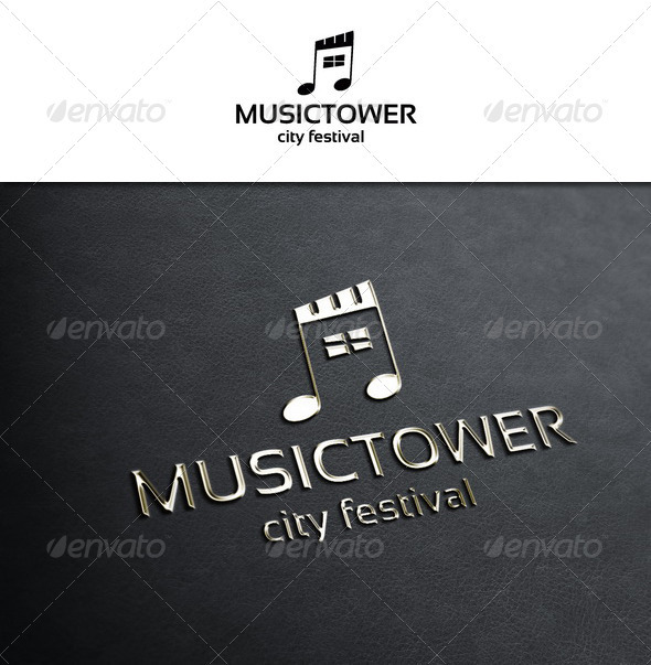 Music Tower - Symbols Logo Templates