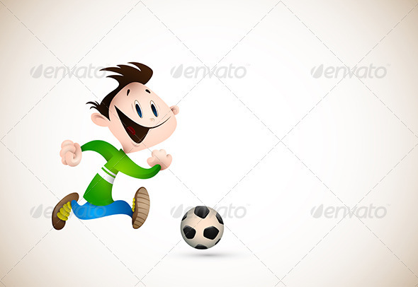 Little Boy PLaying Football - Sports/Activity Conceptual