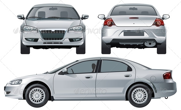 Vector Modern Car - Man-made Objects Objects