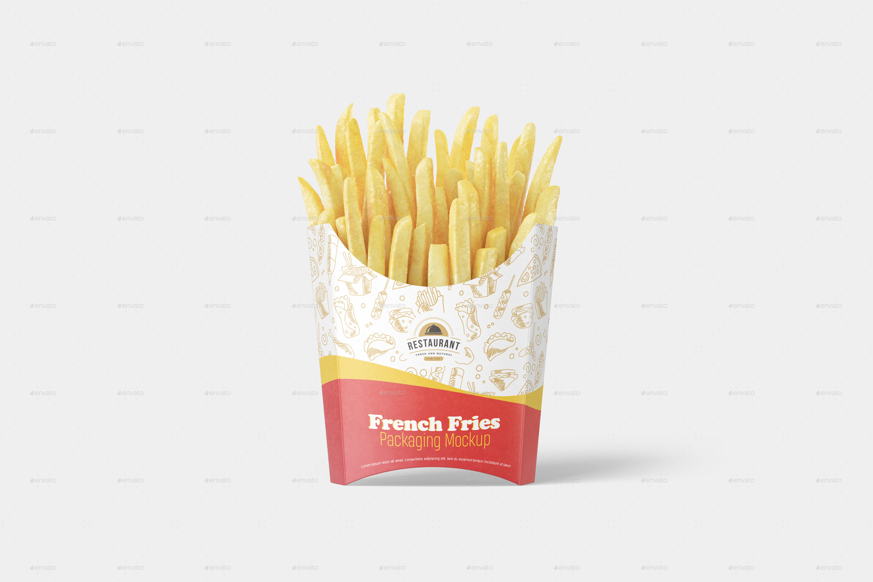 Download French Fries Packaging Mockup By 7lights Graphicriver PSD Mockup Templates