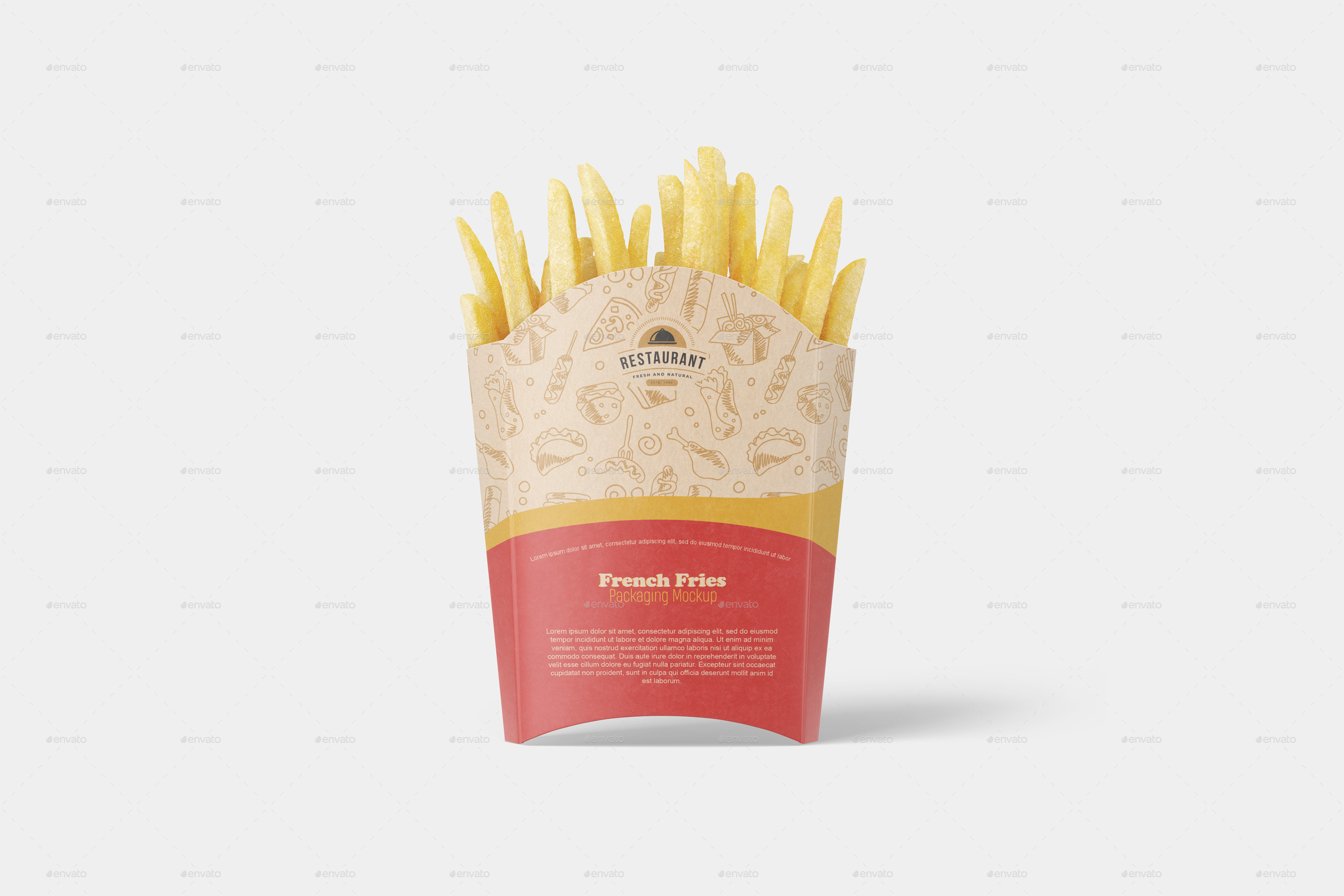 French Fries Packaging Mockup Set, Graphic Templates - Envato Elements