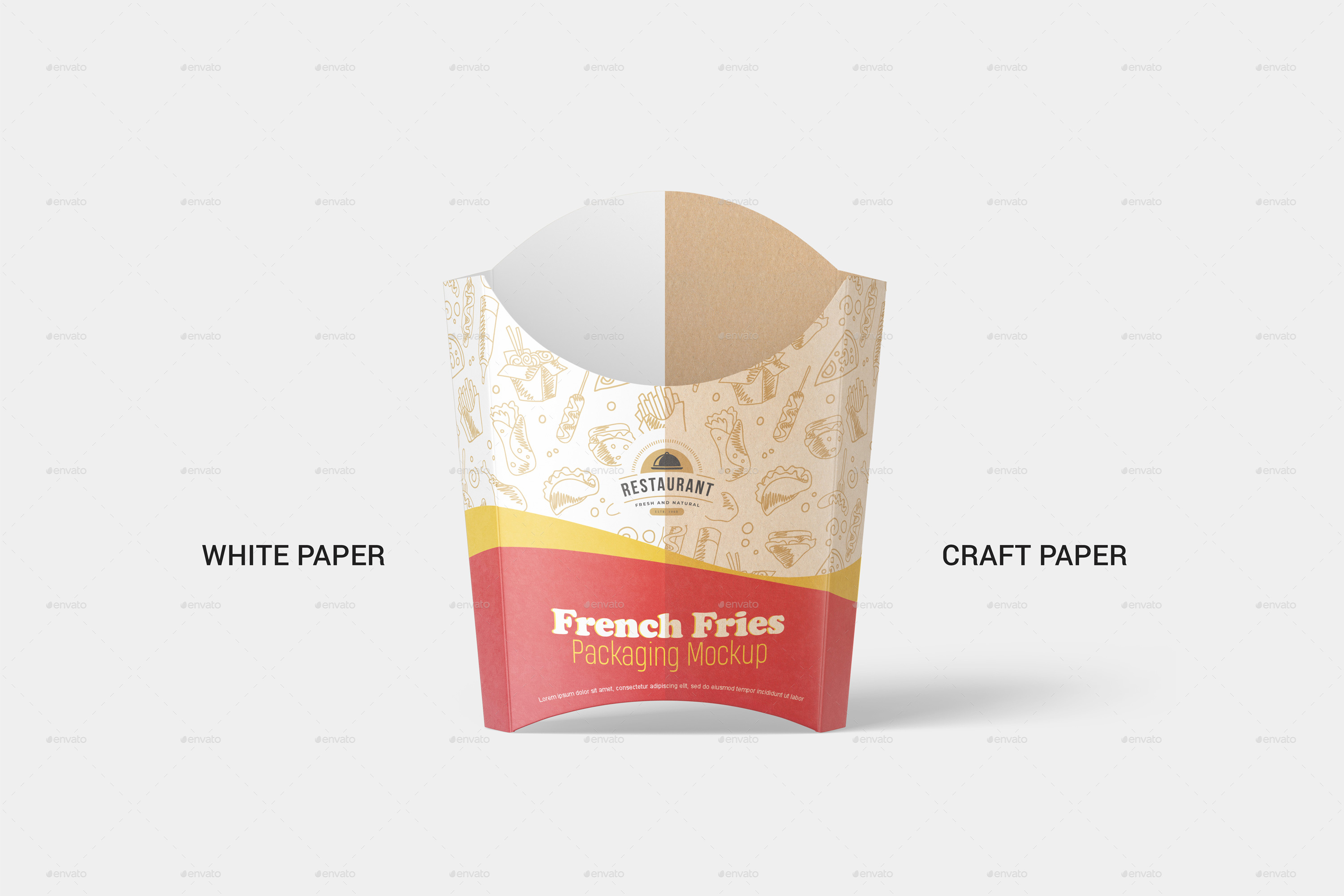 Download French Fries Packaging Mockup By 7lights Graphicriver