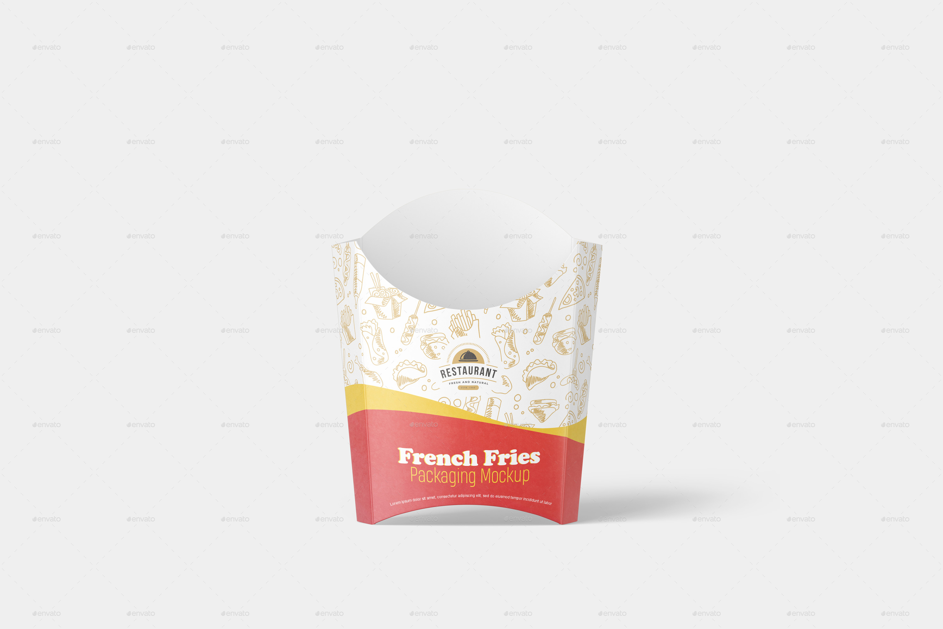 Download French Fries Packaging Mockup by 7Lights | GraphicRiver