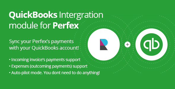 QuickBooks module for Perfex CRM - Synchronize Invoices, Payments and Expenses