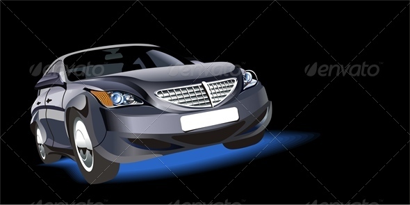 Vector Abstract Modern Car - Man-made Objects Objects