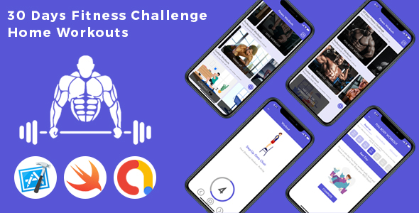 30 Day Fitness Challenges - Home workouts for Male