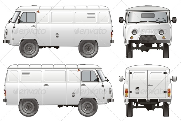 Vector Delivery Cargo Van 4x4 - Man-made Objects Objects