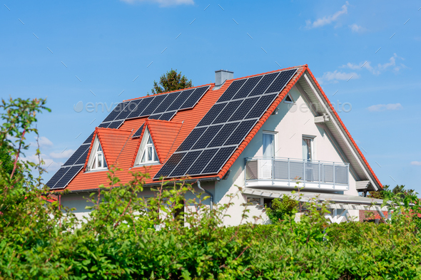 Alternative Energy for a Innovative House - Stock Photo - Images