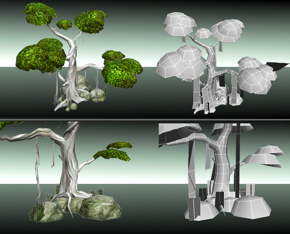 Trees Low Poly - 3Docean 2507057