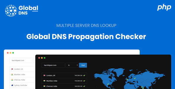 Global DNS - Multiple Server - DNS Propagation Checker - PHP