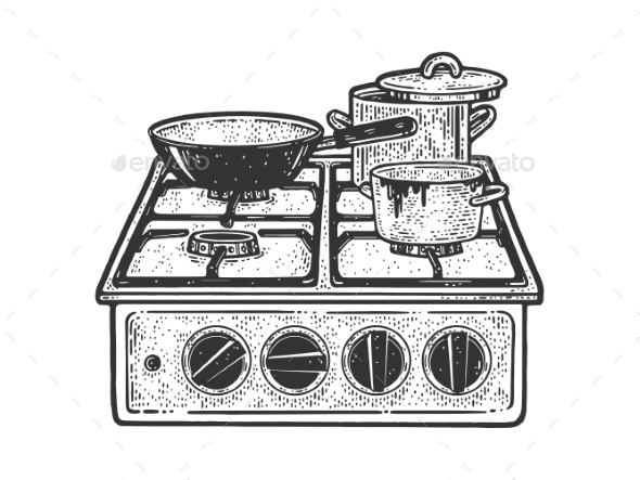 Gas Stove, 1880 Drawing by Granger - Fine Art America