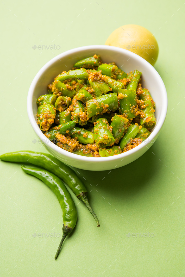 Green Chilli Pickle Stock Photo by stockimagefactory PhotoDune
