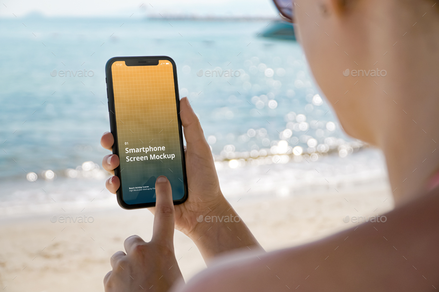 Phone Mockup Beach Holiday Scenes, Graphics | GraphicRiver