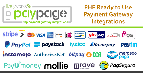 PayPage - PHP ready to use Payment Gateway Integrations