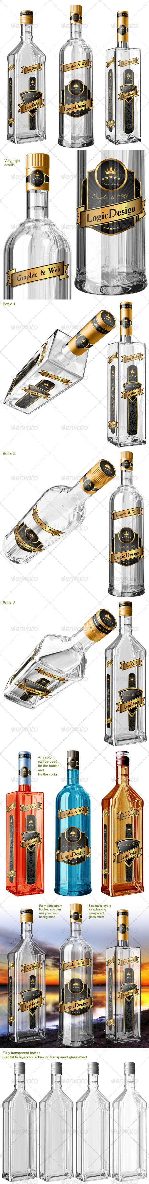 Translucent Bottles Mock Up