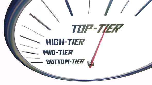 Top Tier Level Rating Score Speedometer Grading 3d Animation alt