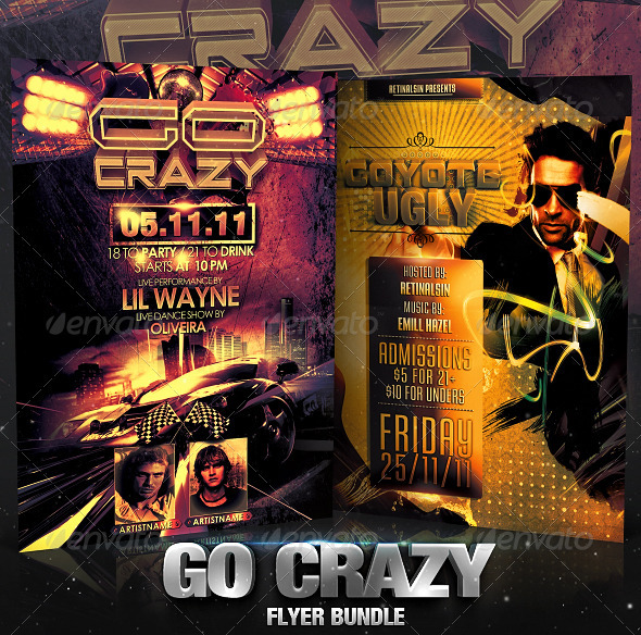 Go Crazy Flyer Bundle - Flyers Print Templates