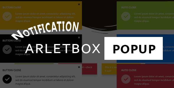 Notification Arlet-box  modal popup