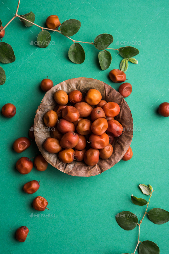 Indian Jujube Ber Berry Ziziphus Mauritiana Stock Photo By