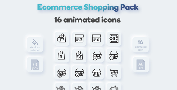 Ecommerce Shopping Animated Icons Pack