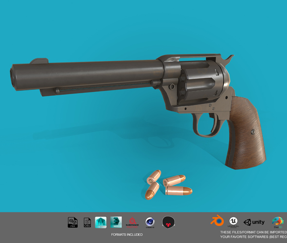 Revolver Colt Single - 3Docean 27161754