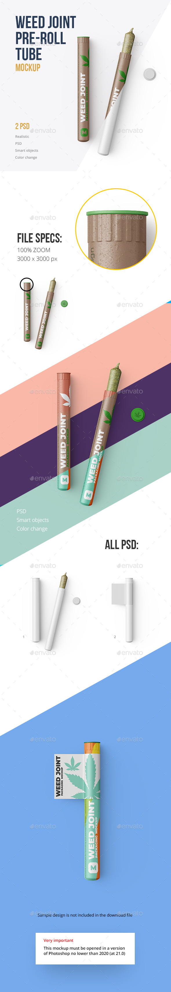 Download Weed Joint Pre Roll Tubes Mockup 2 Psd By Mock Up Ru Graphicriver