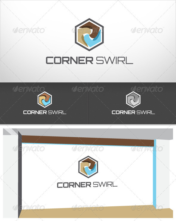 Corner Swirl - Abstract Logo Templates