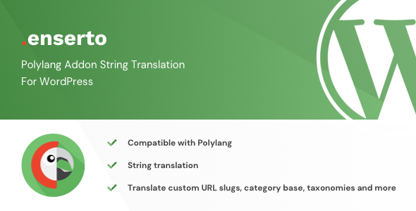 Enserto – Polylang Addon String Translation for WordPress