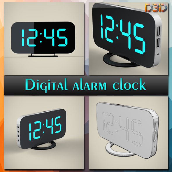 Digital alarm clock - 3Docean 27168295