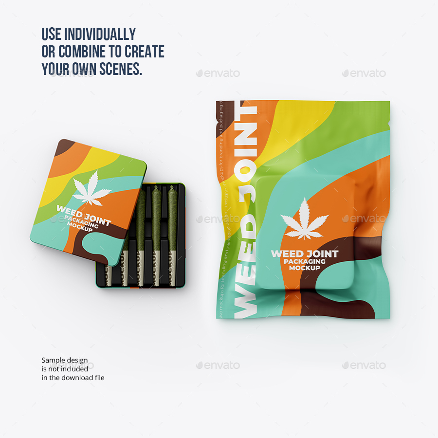 Download 5 psd. Weed Joint Packaging Mockup by mock-up_ru | GraphicRiver