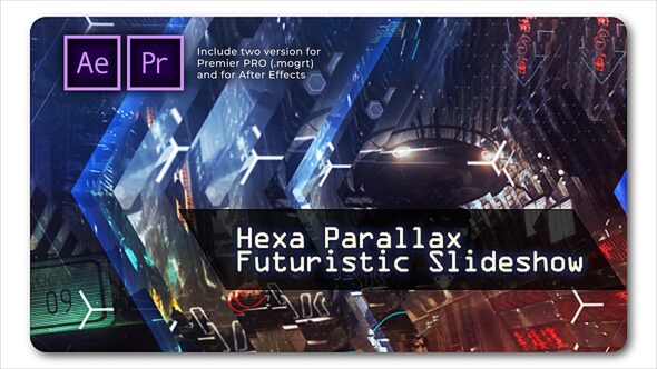 Hexa Parallax | Futuristic Slideshow, Premiere Pro Templates | VideoHive