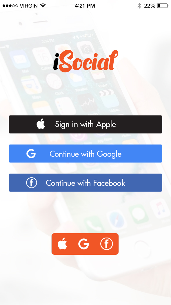 Login with Apple, Facebook, Gmail with iPhone - Swift by LSLLC | CodeCanyon
