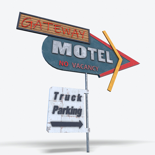 Motel Sign PBR - 3Docean 27188442
