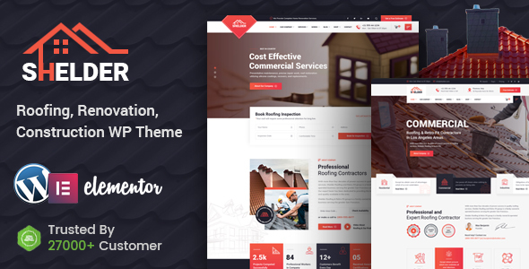 Shelder – Roofing Services WordPress Theme