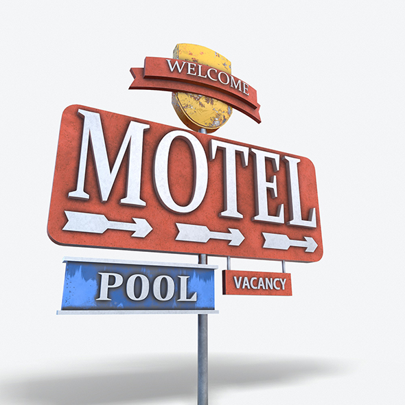 Motorway Motel Sign - 3Docean 27189410