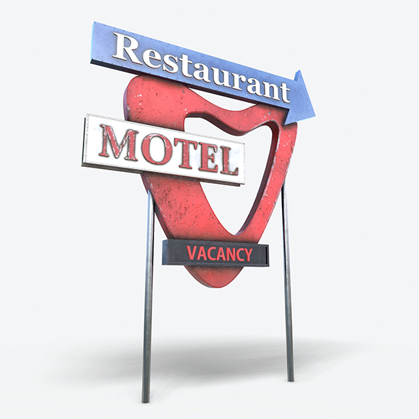 Motorway Motel Sign - 3Docean 27189425